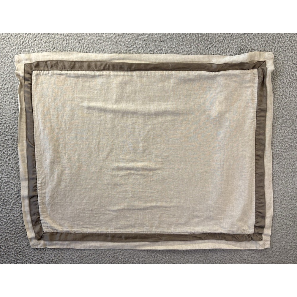 Pottery Barn Standard Pillow Case Beige Natural Brown Cotton Linen Blend